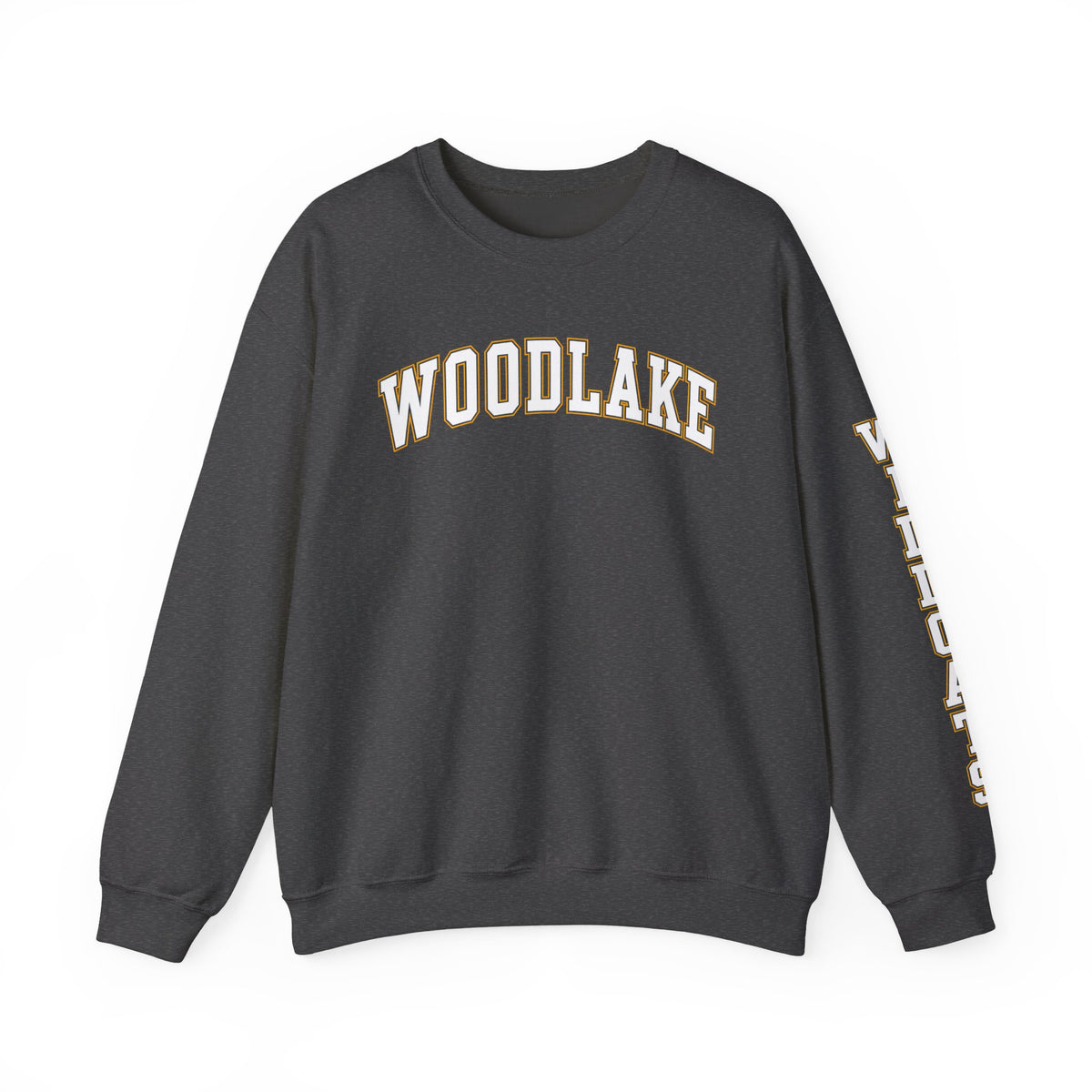 ADULT Woodlake Crewneck Sweatshirt | Collegiate Arc Logo Pullover