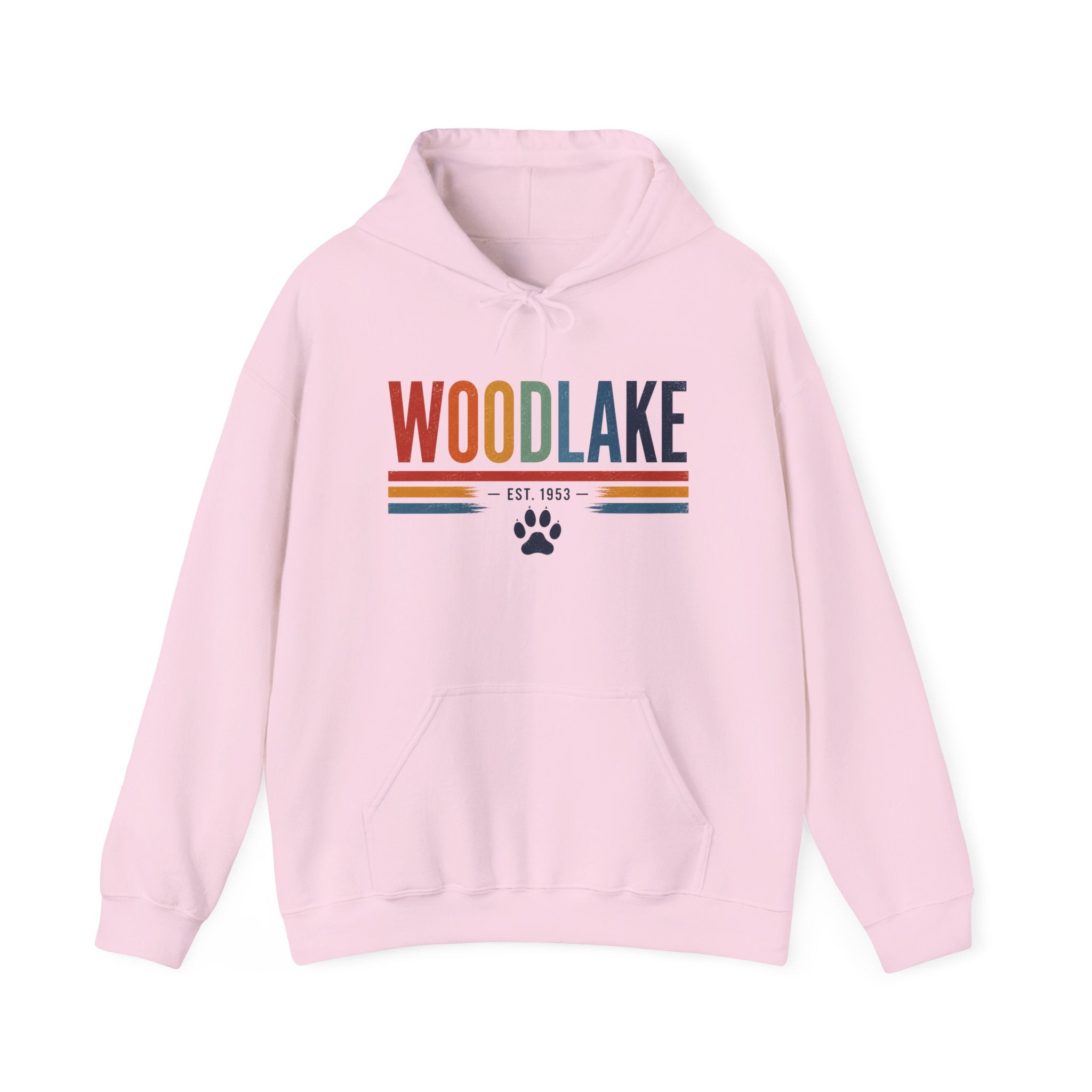 ADULT Woodlake Est. 1953 Hoodie – Retro School Spirit Sweatshirt