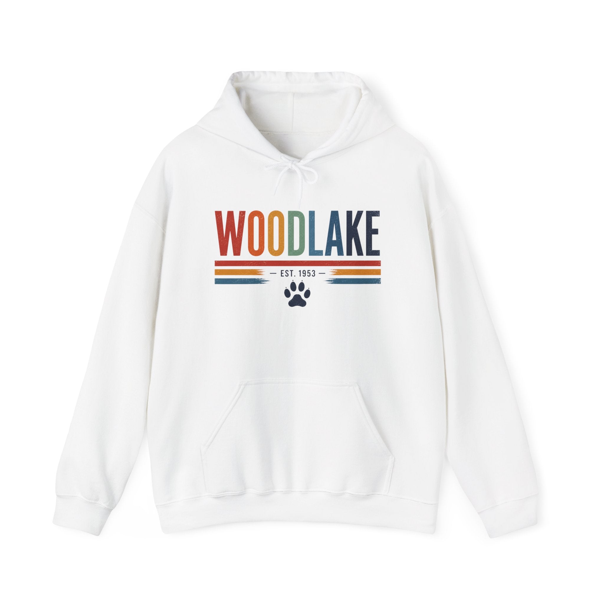ADULT Woodlake Est. 1953 Hoodie – Retro School Spirit Sweatshirt