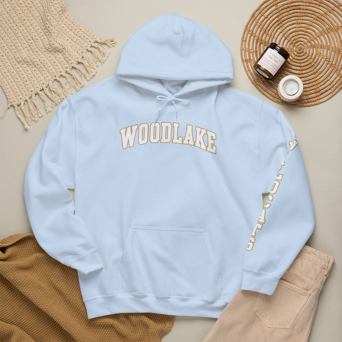 ADULT Woodlake Wildcats Hoodie - Collegiate School Spirit Pullover
