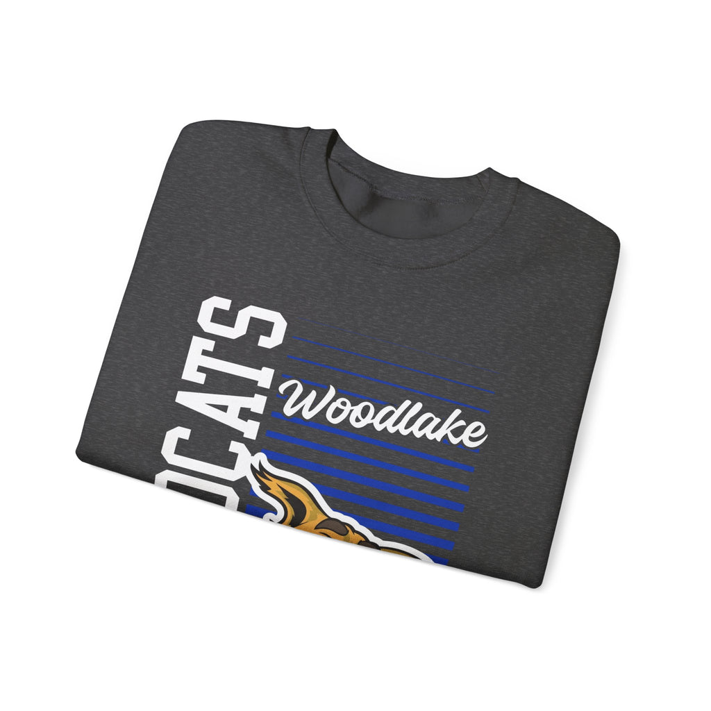 ADULT Wildcats Woodlake Crewneck Sweatshirt — Vintage Mascot School Spirit
