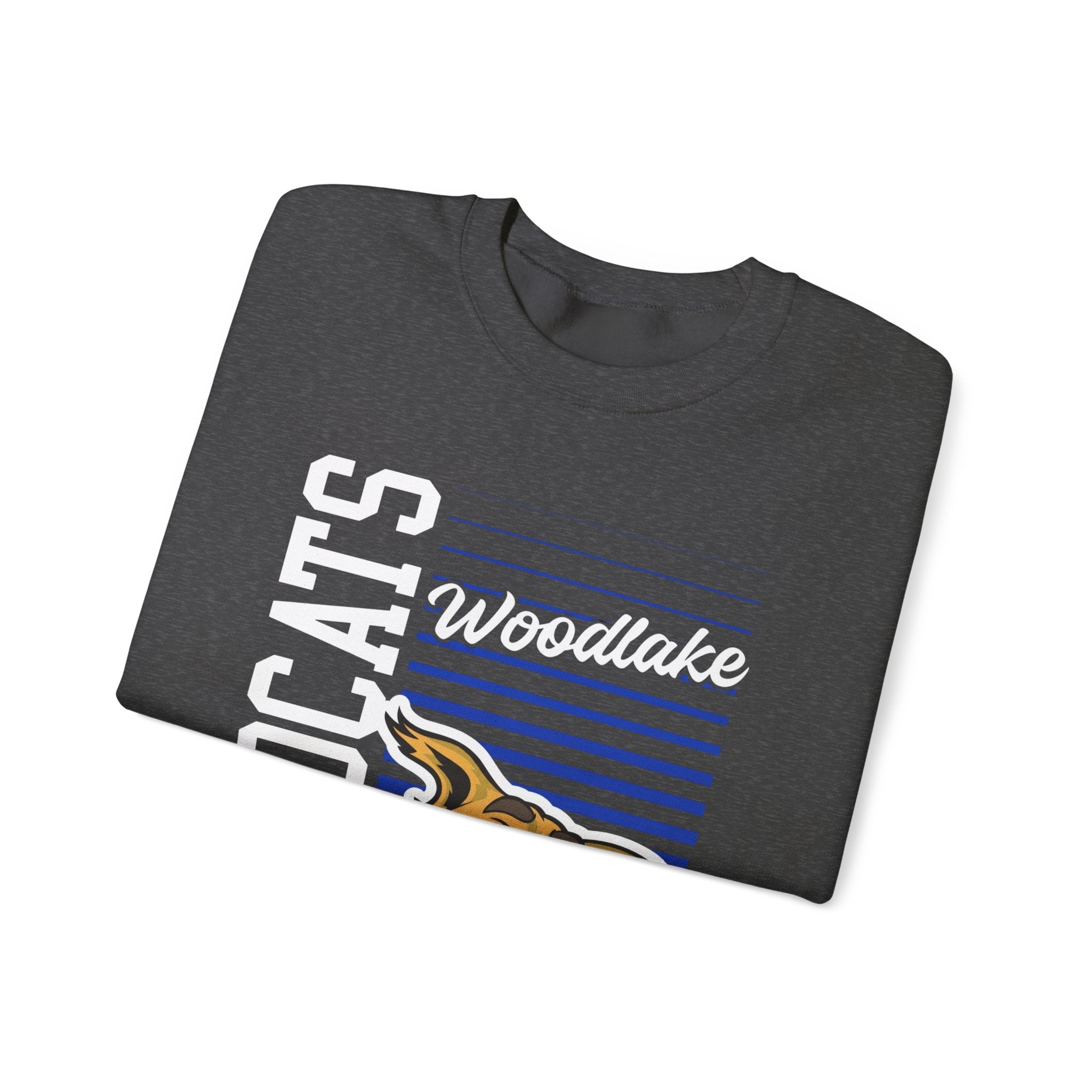 ADULT Wildcats Woodlake Crewneck Sweatshirt — Vintage Mascot School Spirit