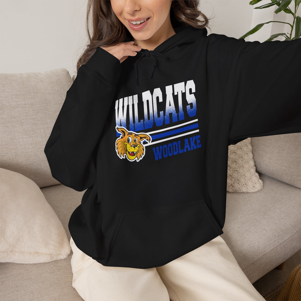 ADULT Woodlake Wildcats Hoodie — School Mascot Hooded Sweatshirt
