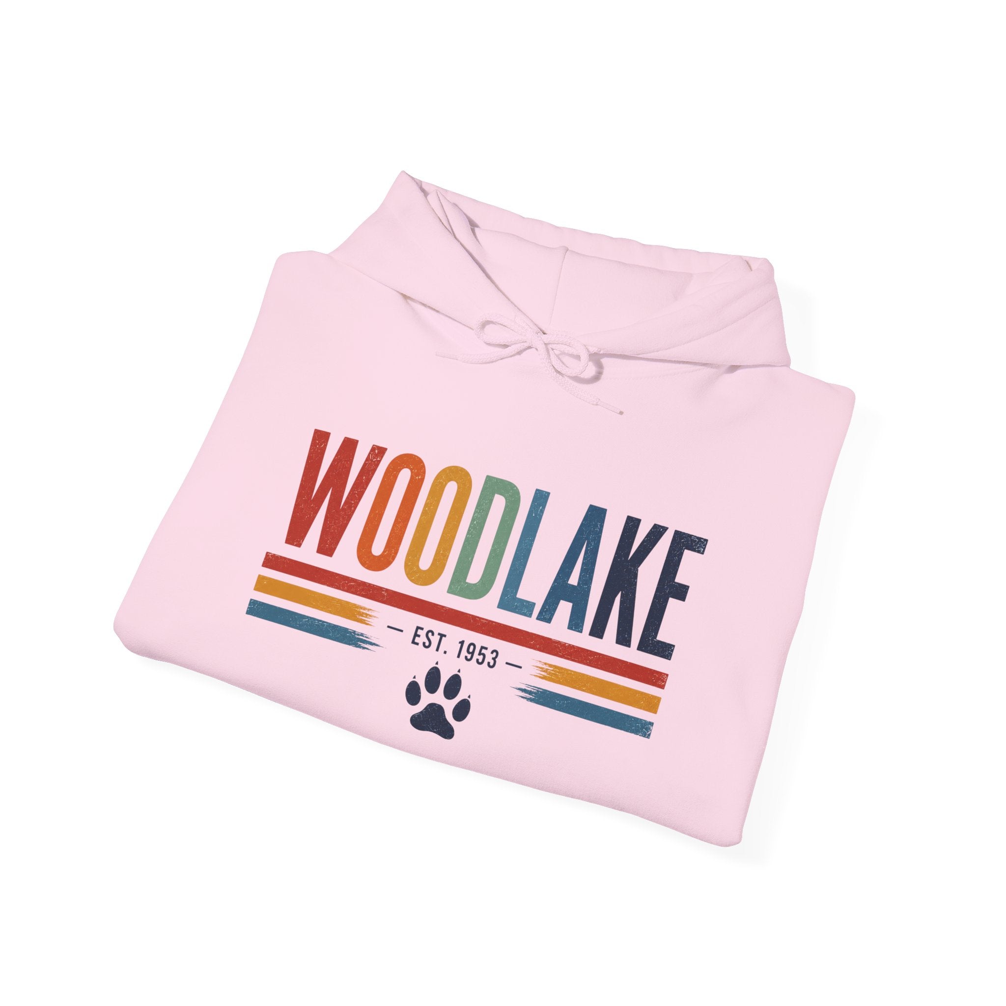 ADULT Woodlake Est. 1953 Hoodie – Retro School Spirit Sweatshirt