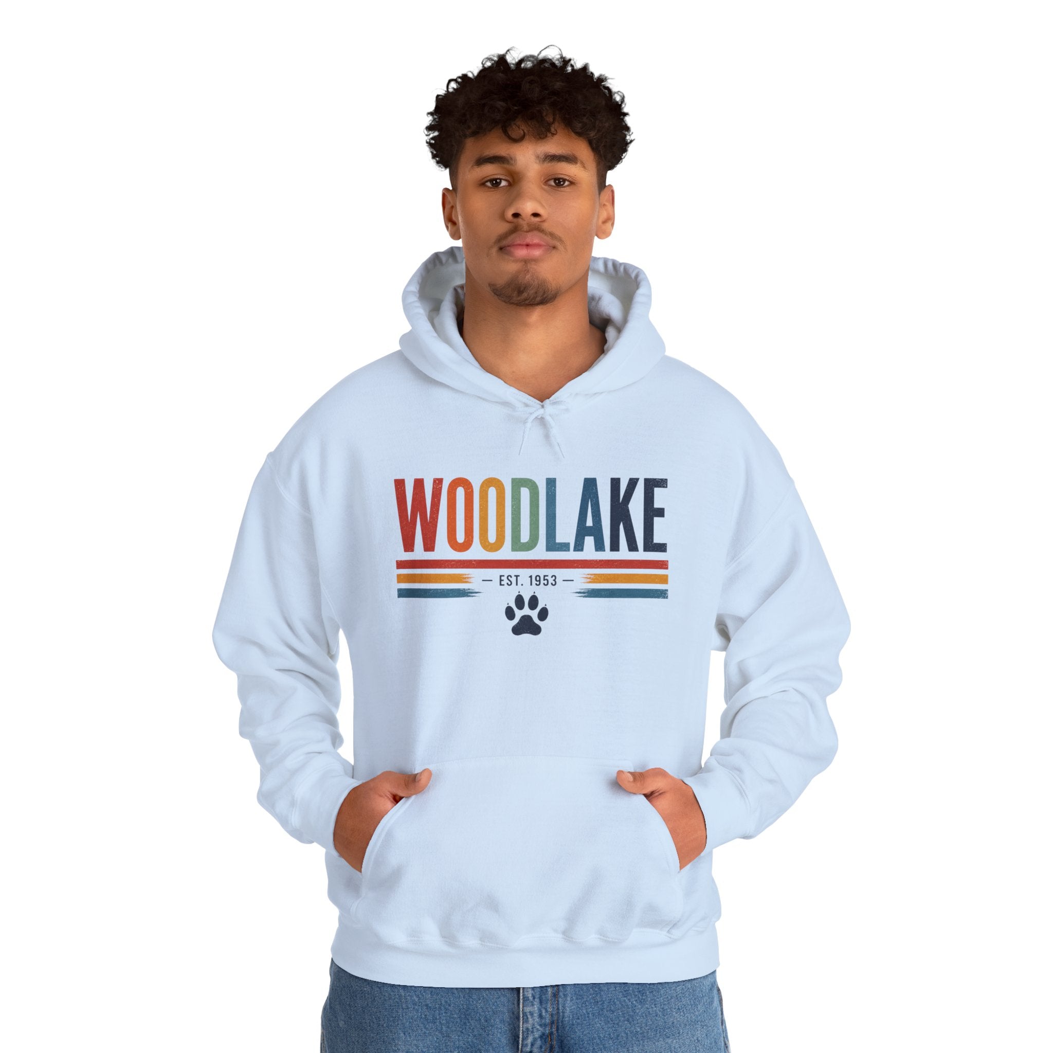 ADULT Woodlake Est. 1953 Hoodie – Retro School Spirit Sweatshirt