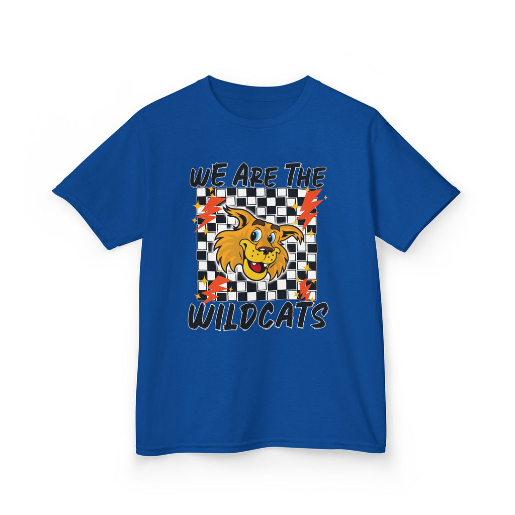 YOUTH  "We Are The Wildcats" Graphic Tee — Checkerboard Mascot Shirt