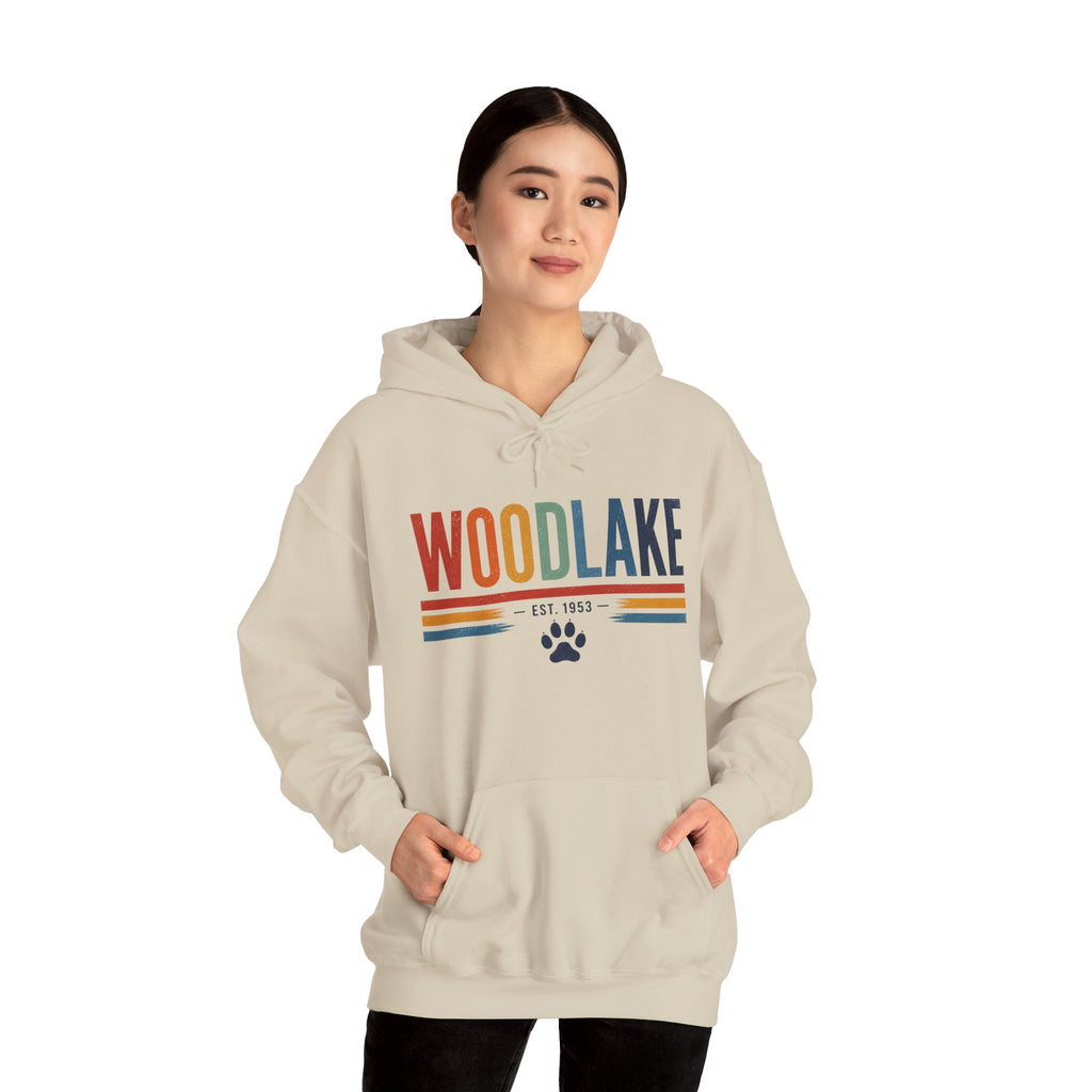 ADULT Woodlake Est. 1953 Hoodie – Retro School Spirit Sweatshirt