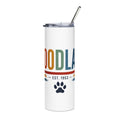 WOODLAKE Paw 20oz Stainless Steel Tumbler — Retro Rainbow Travel Cup