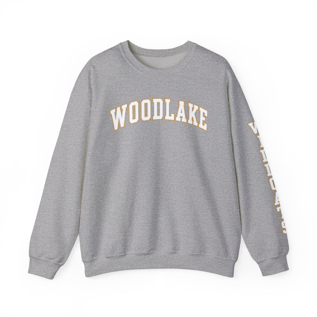 ADULT Woodlake Crewneck Sweatshirt | Collegiate Arc Logo Pullover
