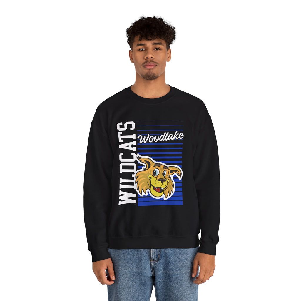 ADULT Wildcats Woodlake Crewneck Sweatshirt — Vintage Mascot School Spirit