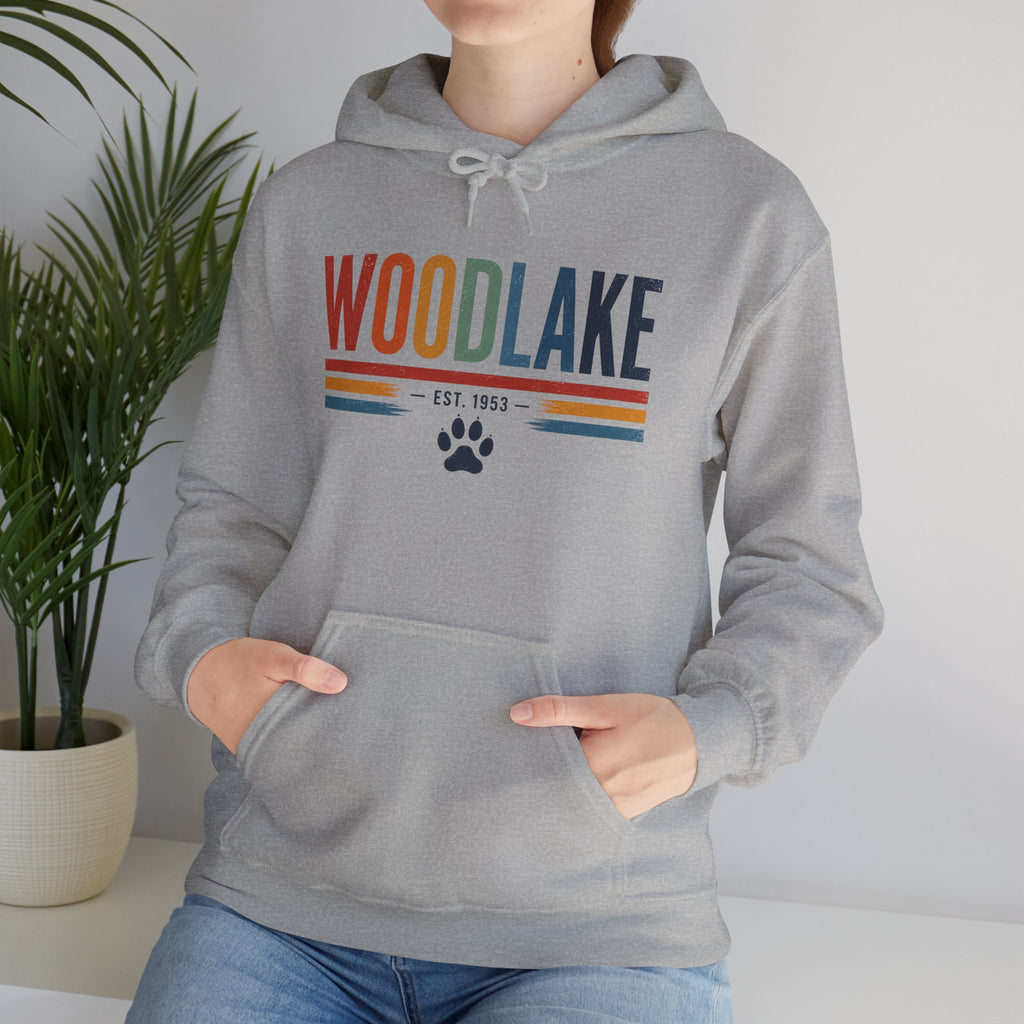 ADULT Woodlake Est. 1953 Hoodie – Retro School Spirit Sweatshirt