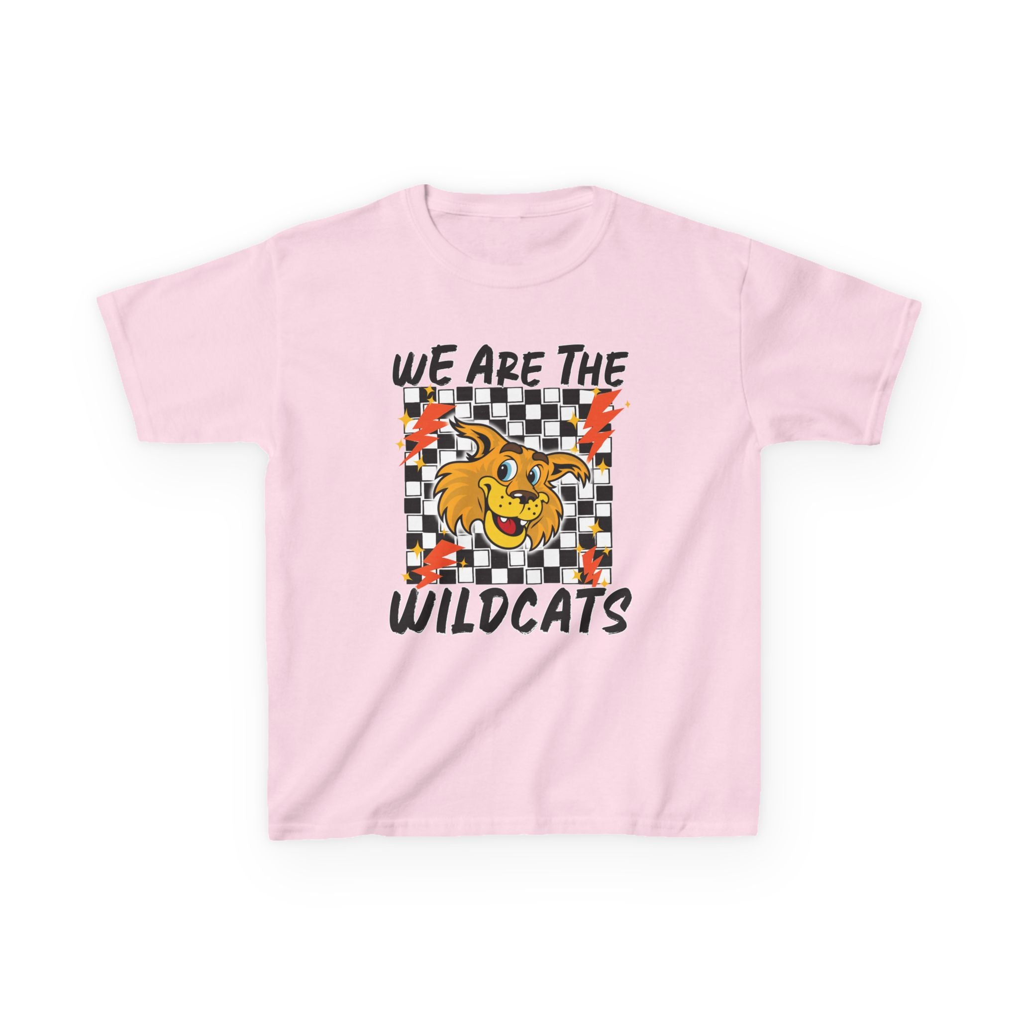 YOUTH  "We Are The Wildcats" Graphic Tee — Checkerboard Mascot Shirt