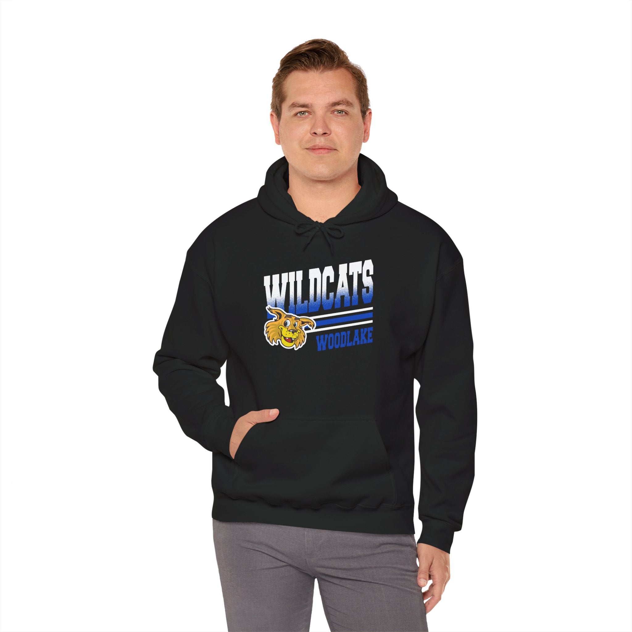 ADULT Woodlake Wildcats Hoodie — School Mascot Hooded Sweatshirt