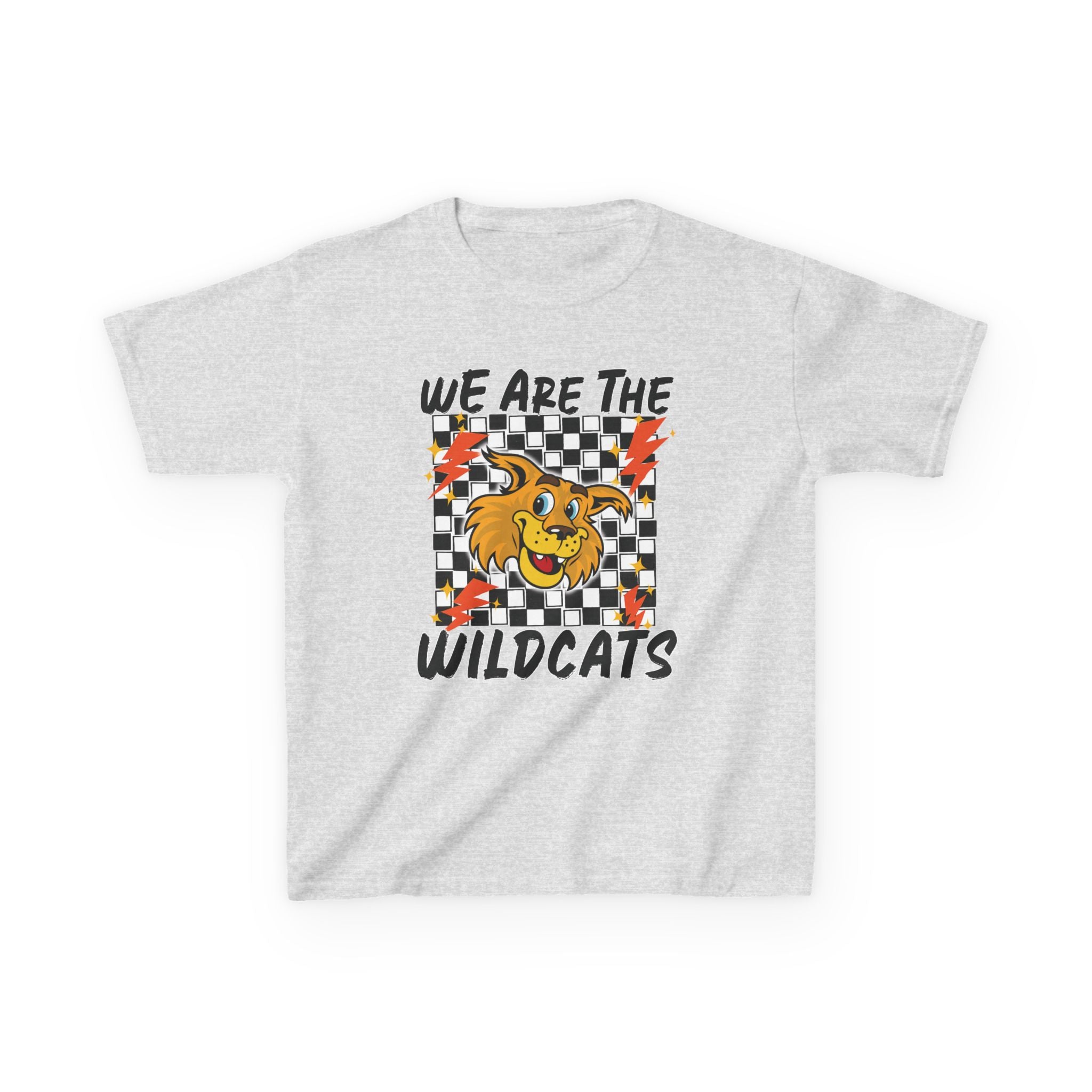 YOUTH  "We Are The Wildcats" Graphic Tee — Checkerboard Mascot Shirt