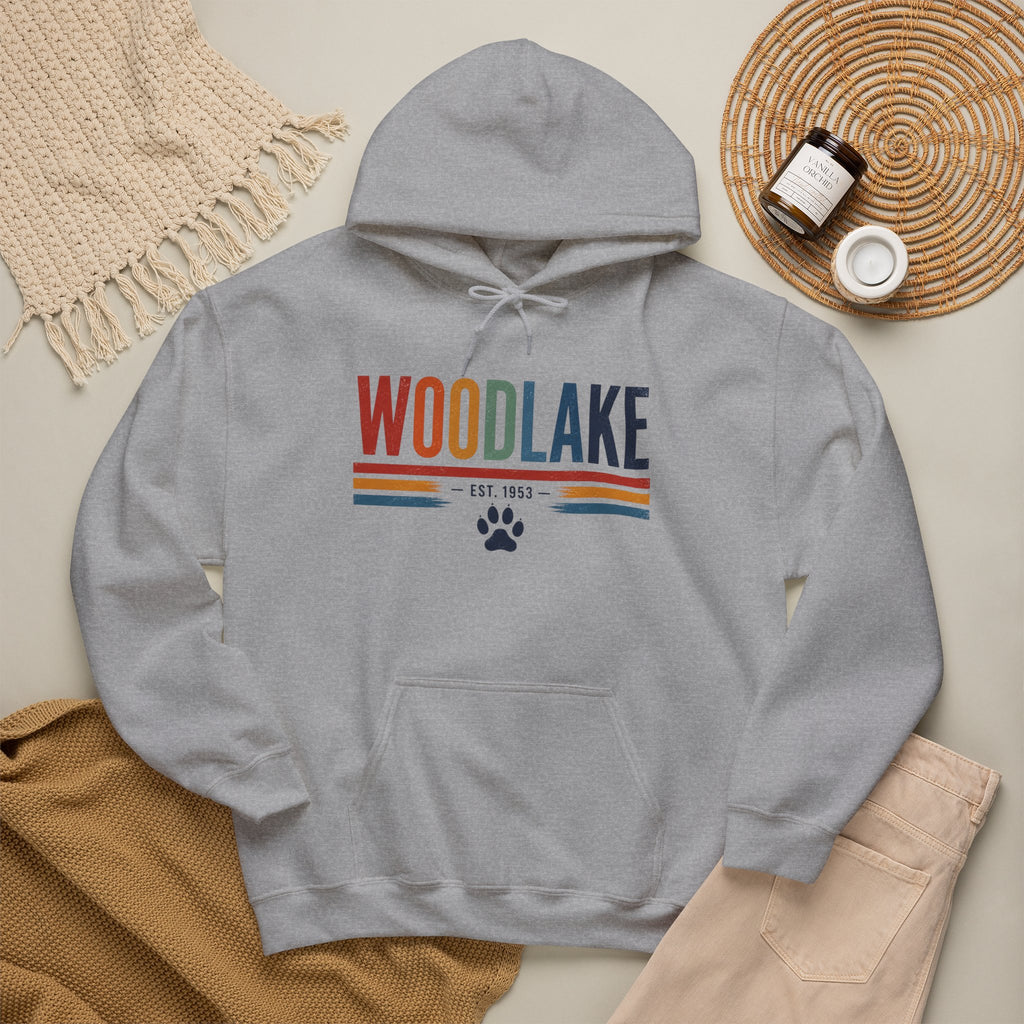 ADULT Woodlake Est. 1953 Hoodie – Retro School Spirit Sweatshirt