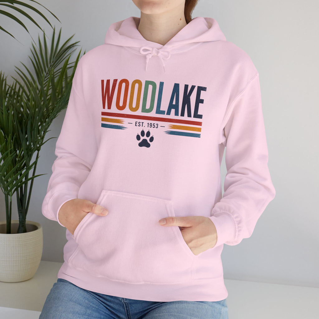 ADULT Woodlake Est. 1953 Hoodie – Retro School Spirit Sweatshirt