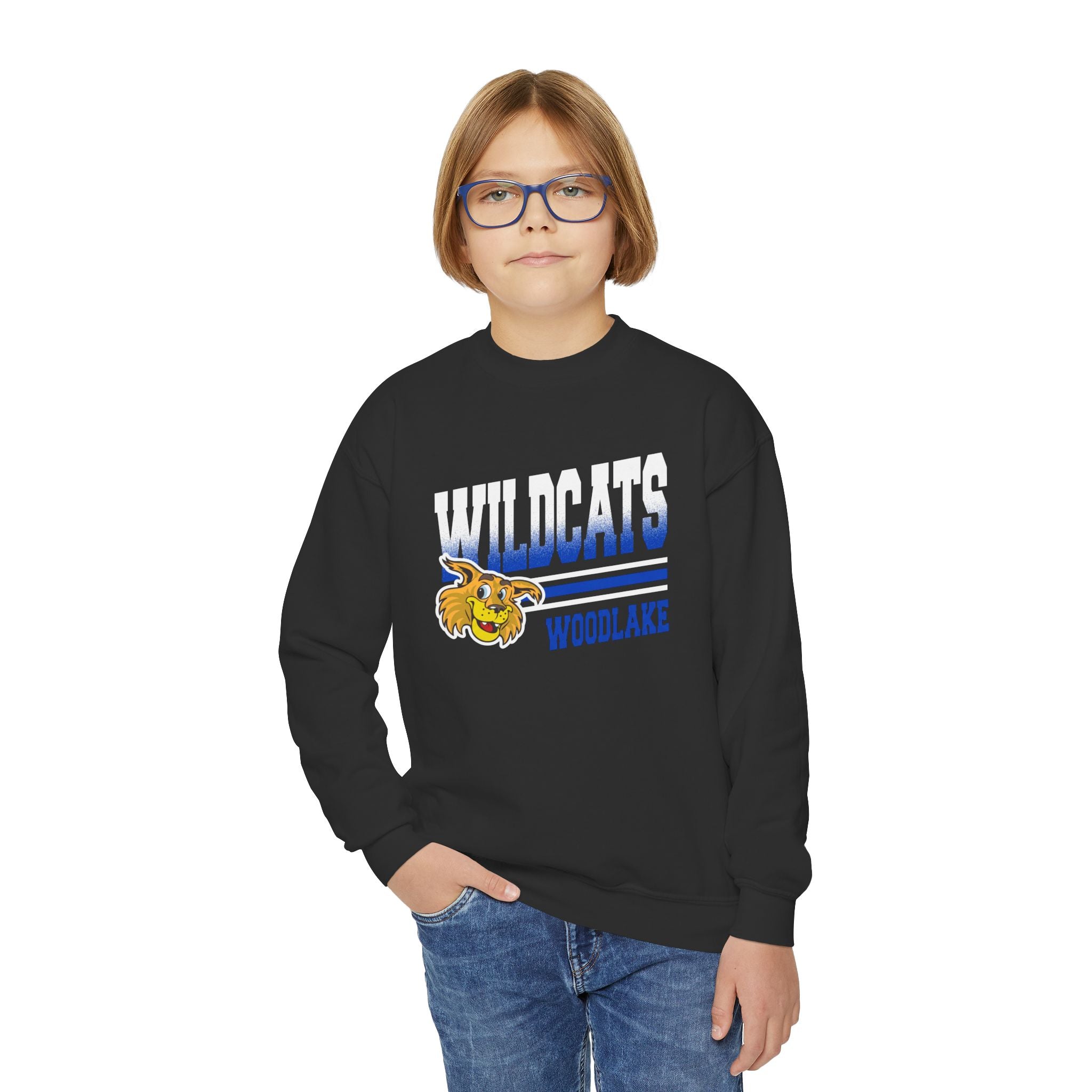 Wildcats KIDS Crewneck Sweatshirt – School Mascot Graphic