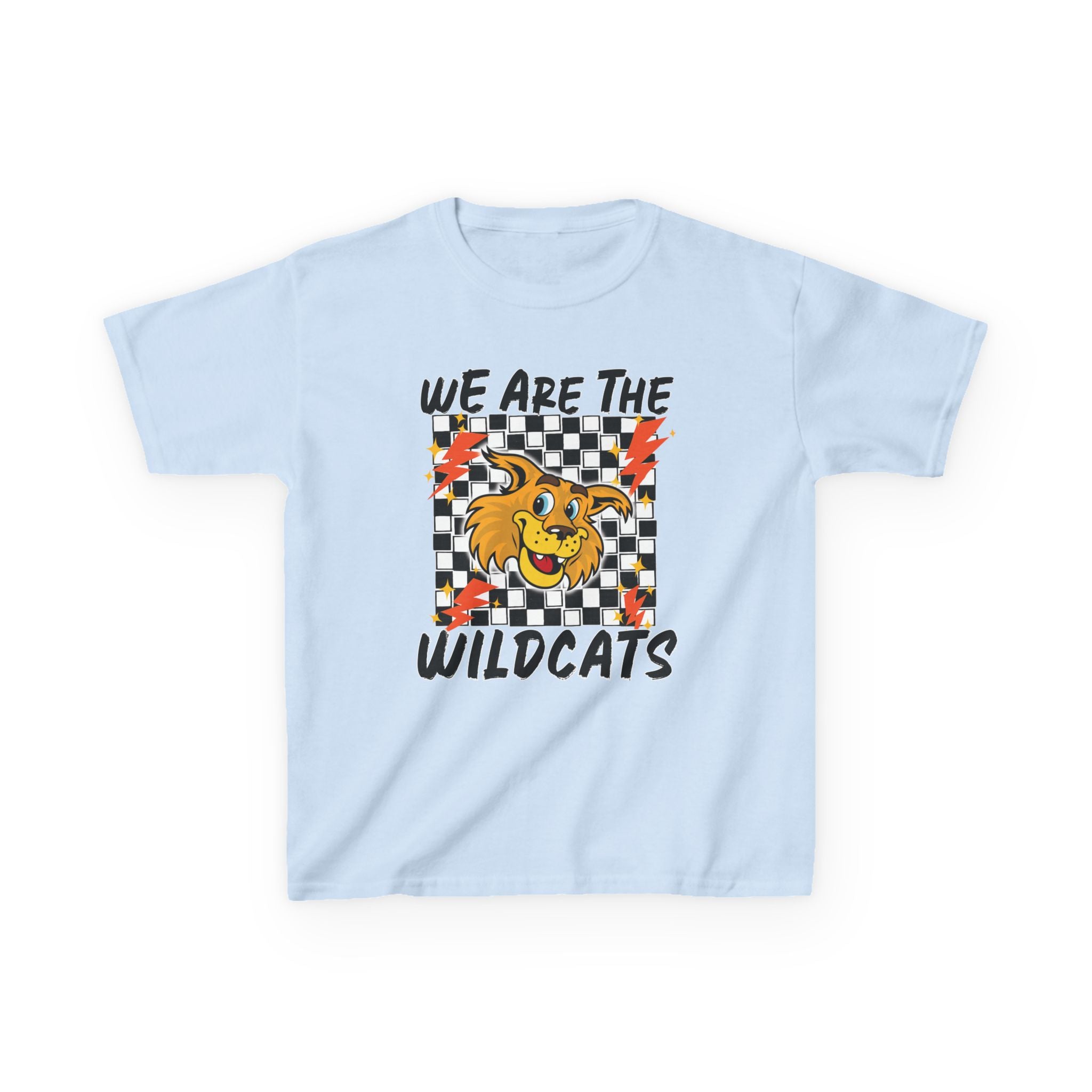 YOUTH  "We Are The Wildcats" Graphic Tee — Checkerboard Mascot Shirt