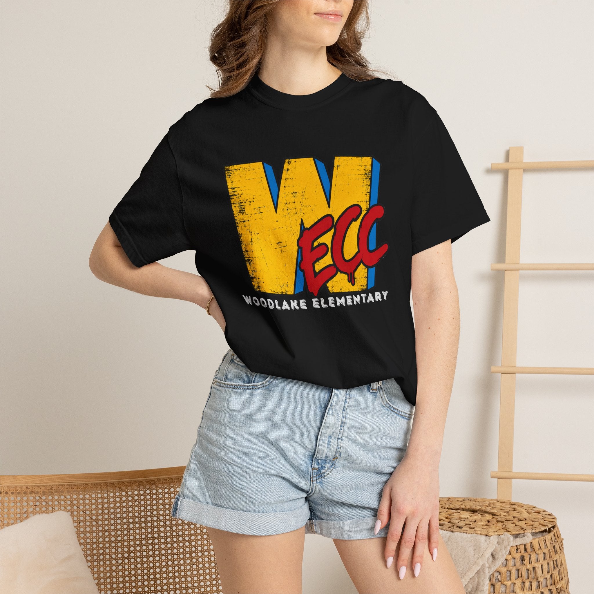 ADULT Woodlake Elementary WECC T-Shirt - School Spirit Vintage Logo Tee