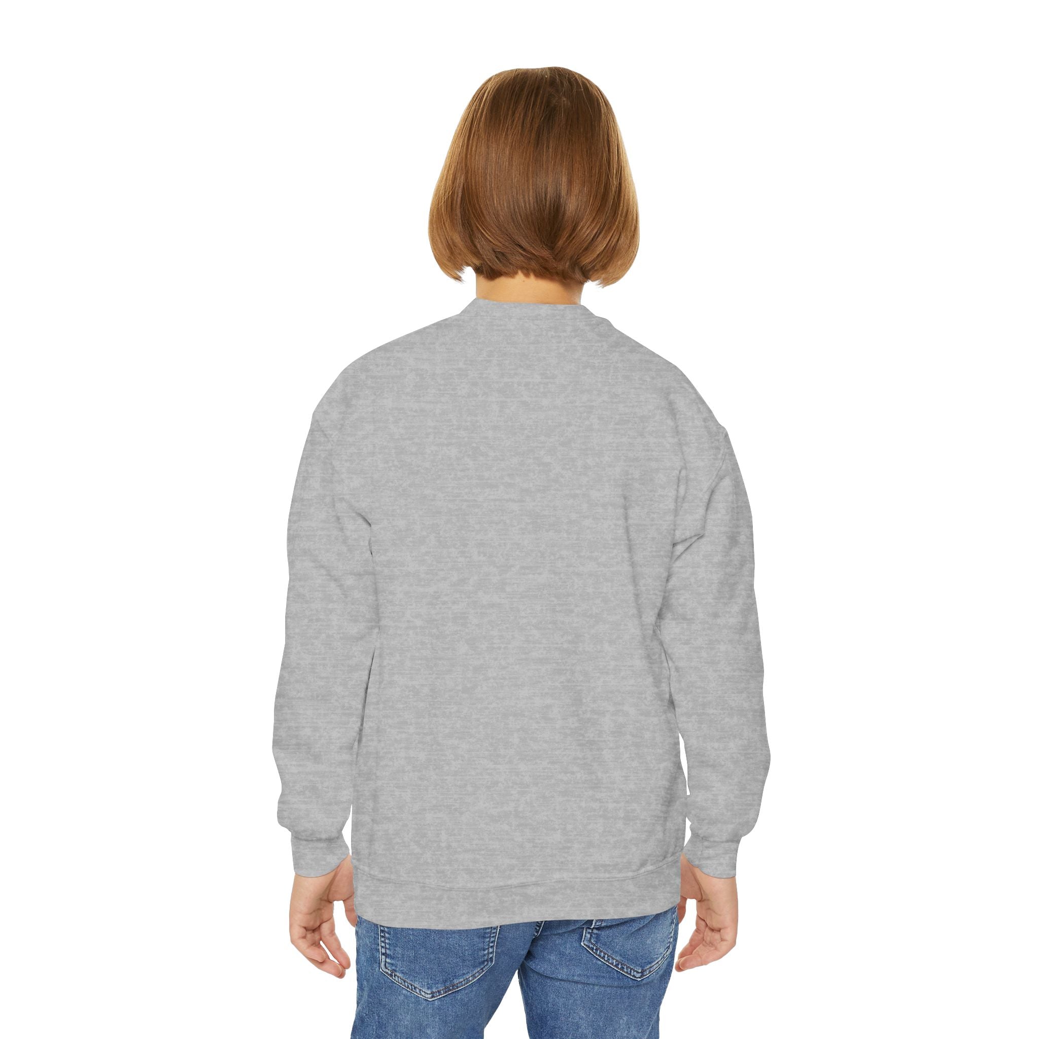 YOUTH Woodlake Crewneck Sweatshirt — Retro Striped Paw Logo