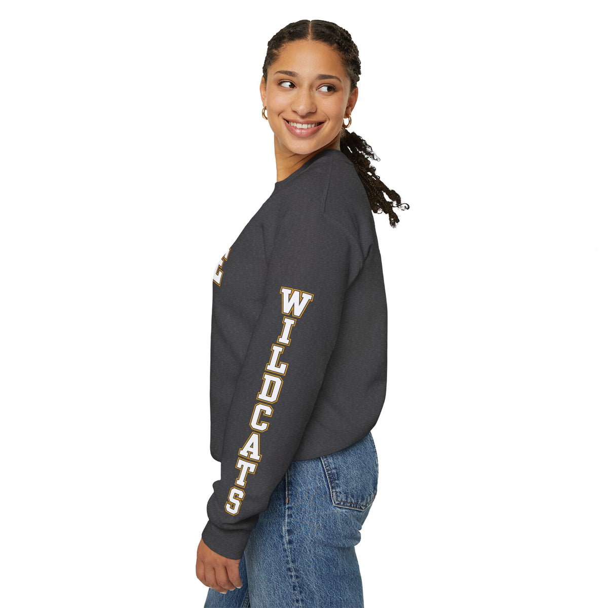 ADULT Woodlake Crewneck Sweatshirt | Collegiate Arc Logo Pullover