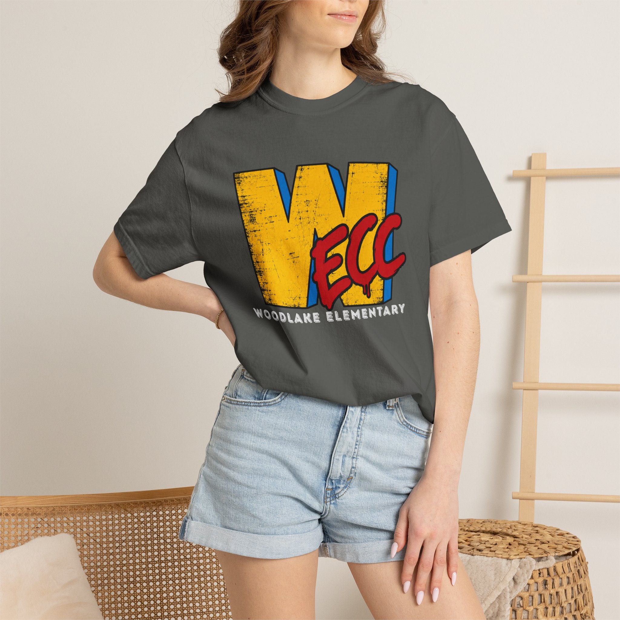 ADULT Woodlake Elementary WECC T-Shirt - School Spirit Vintage Logo Tee