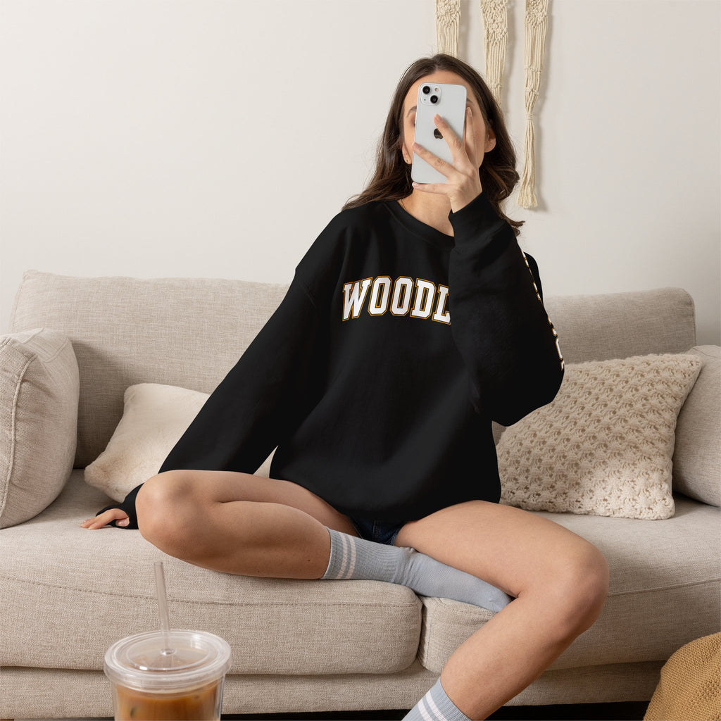 ADULT Woodlake Crewneck Sweatshirt | Collegiate Arc Logo Pullover