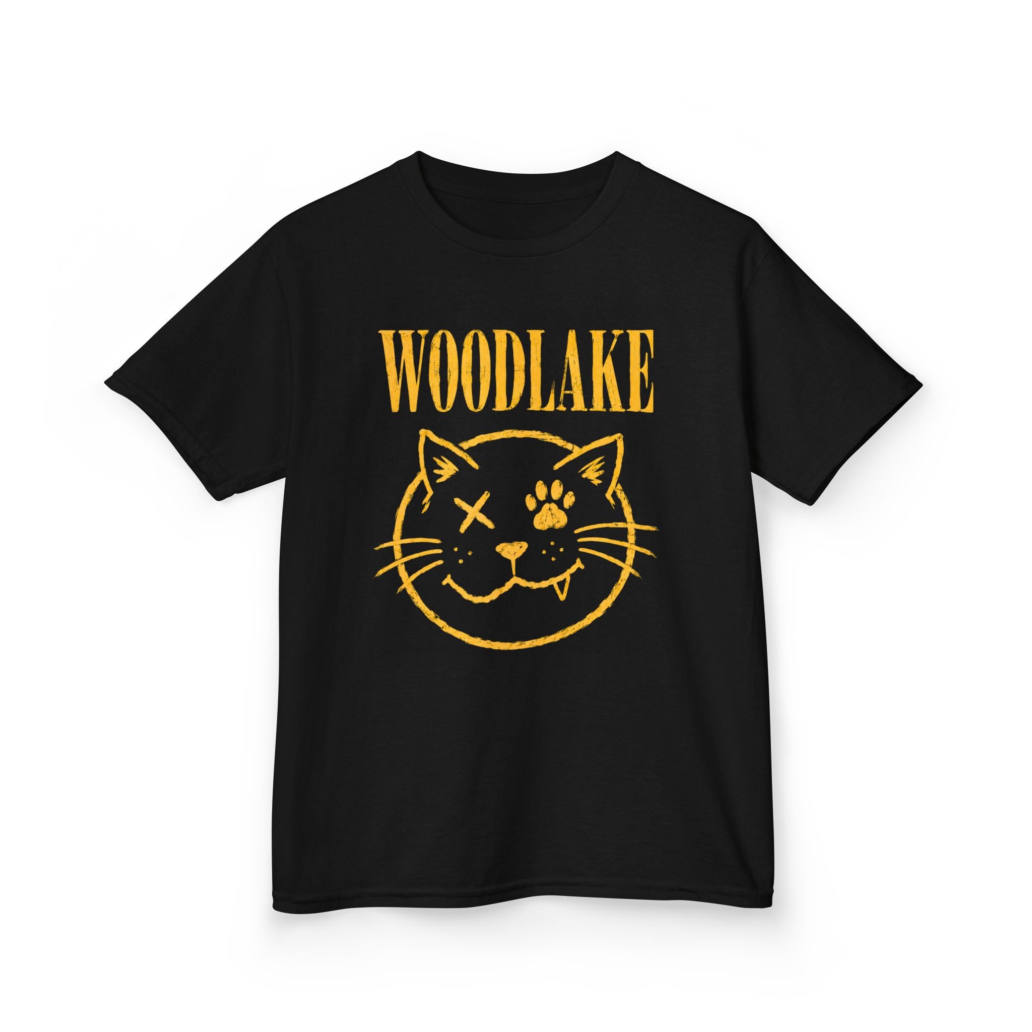 YOUTH Woodlake Wildcat T‑Shirt - Vintage Grunge Logo Tee for Children