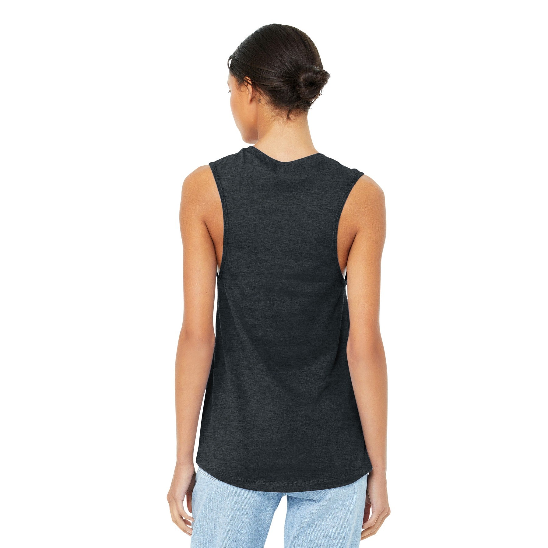 Woodlake Cat Graphic Muscle Tank - Women's Black Vintage Kitty Tank Top