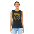 Woodlake Cat Graphic Muscle Tank - Women's Black Vintage Kitty Tank Top