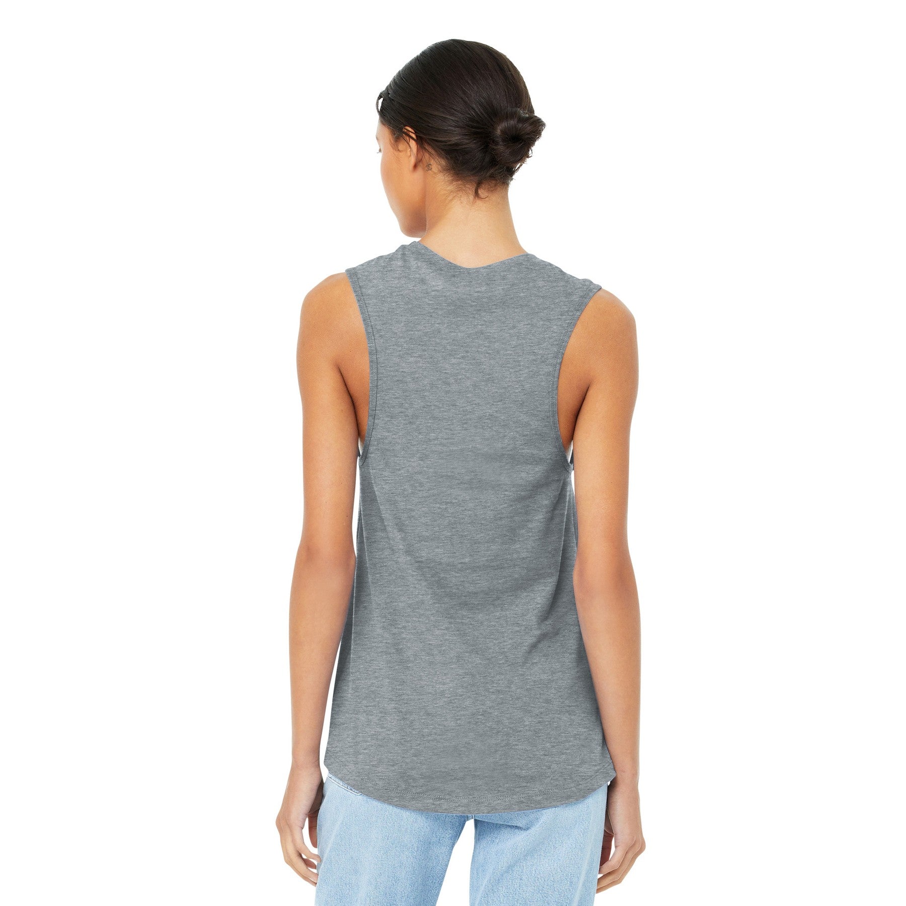 Woodlake Retro Striped Muscle Tank – 'Woodlake Est. 1953' Paw Print