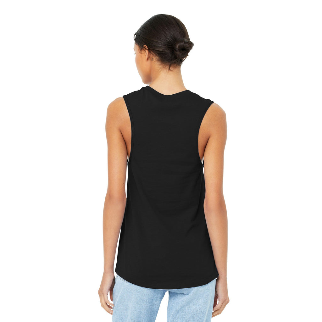 Woodlake Retro Striped Muscle Tank – 'Woodlake Est. 1953' Paw Print