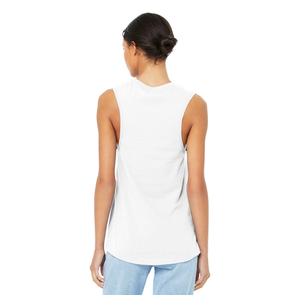 Woodlake Retro Striped Muscle Tank – 'Woodlake Est. 1953' Paw Print