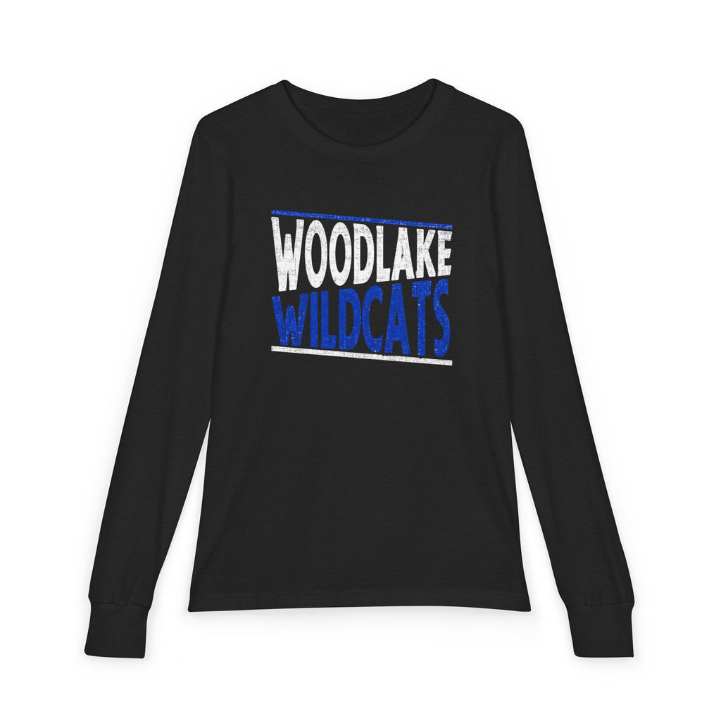 YOUTH Woodlake Wildcats Long Sleeve Tee — School Spirit Football Shirt