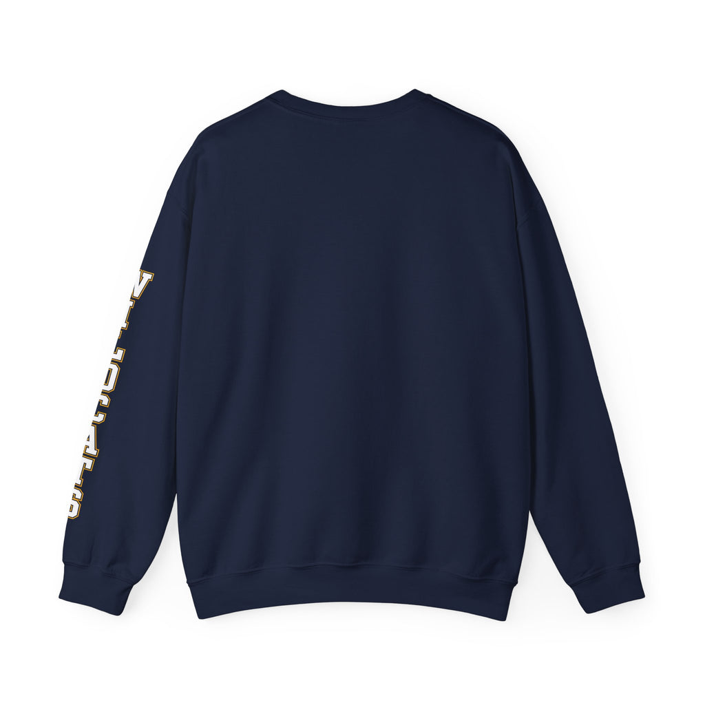 ADULT Woodlake Crewneck Sweatshirt | Collegiate Arc Logo Pullover