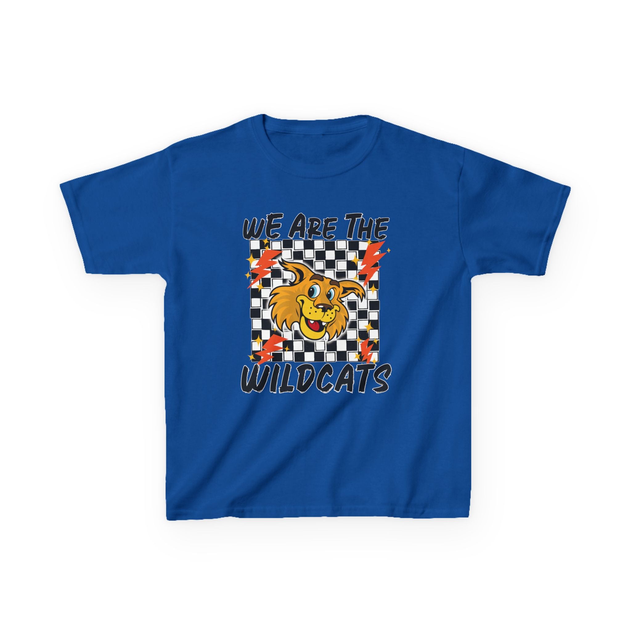 YOUTH  "We Are The Wildcats" Graphic Tee — Checkerboard Mascot Shirt