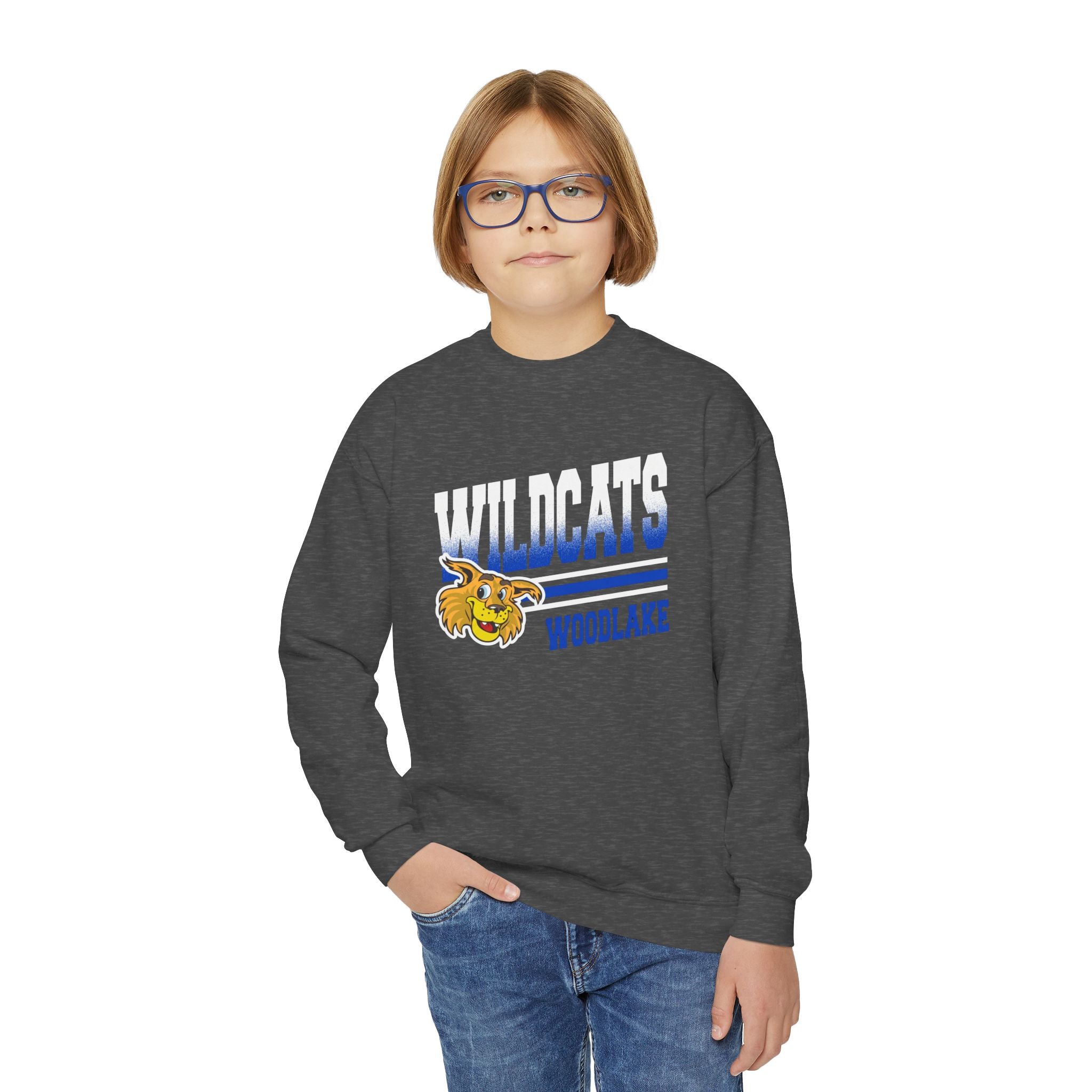 Wildcats KIDS Crewneck Sweatshirt – School Mascot Graphic