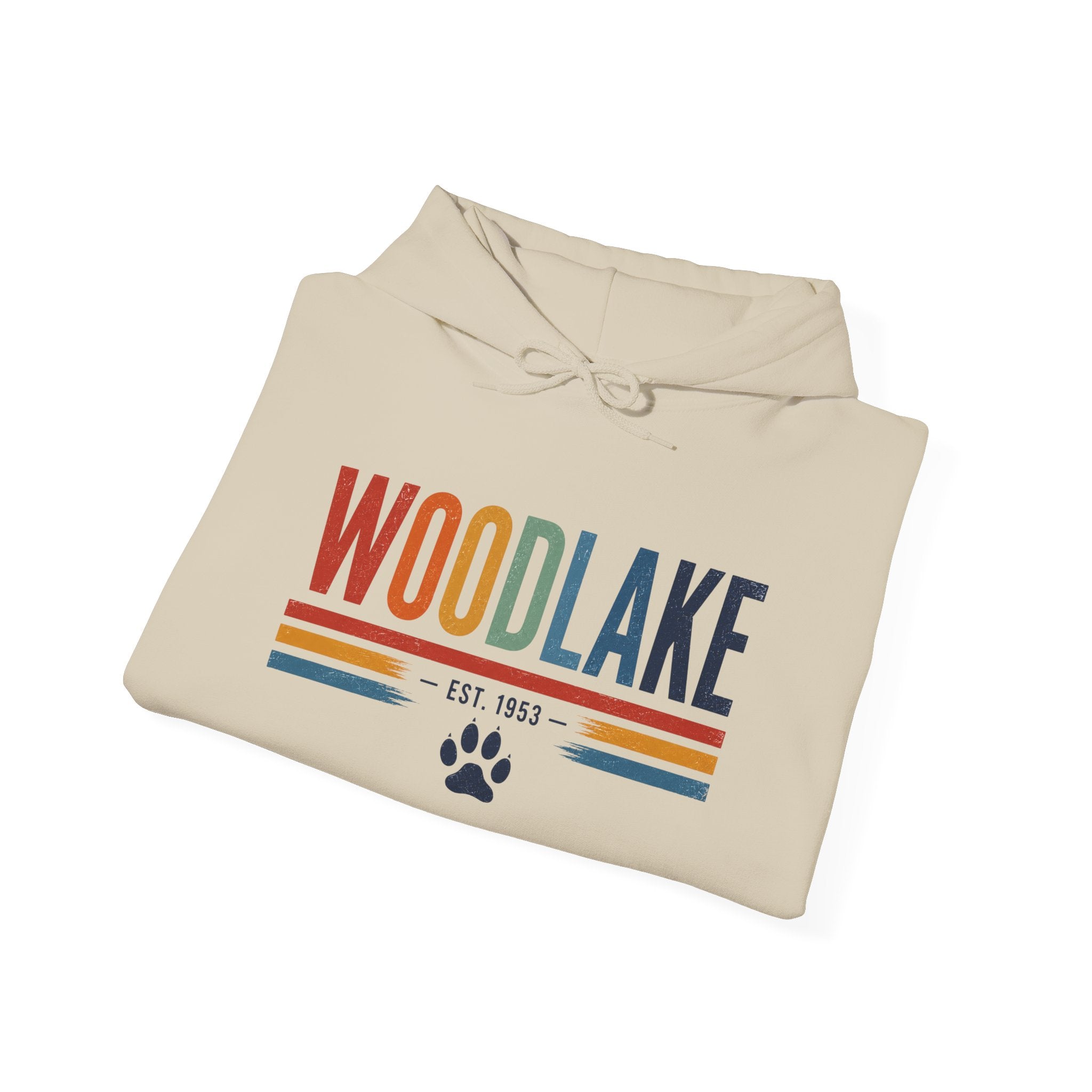 ADULT Woodlake Est. 1953 Hoodie – Retro School Spirit Sweatshirt