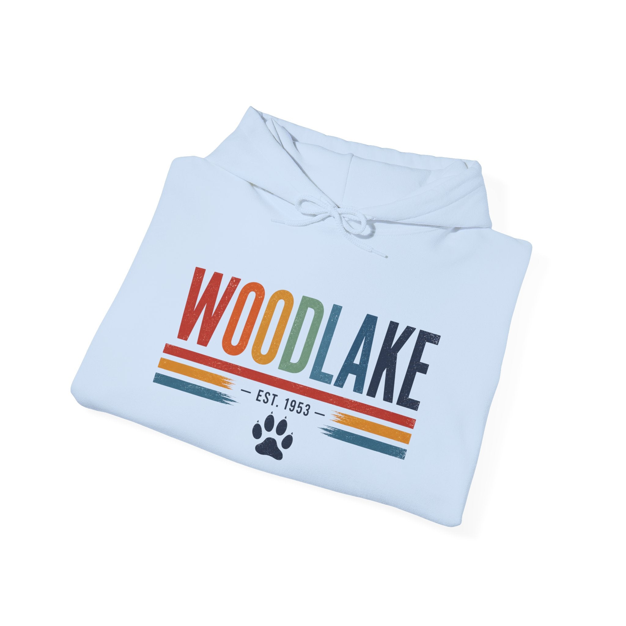 ADULT Woodlake Est. 1953 Hoodie – Retro School Spirit Sweatshirt