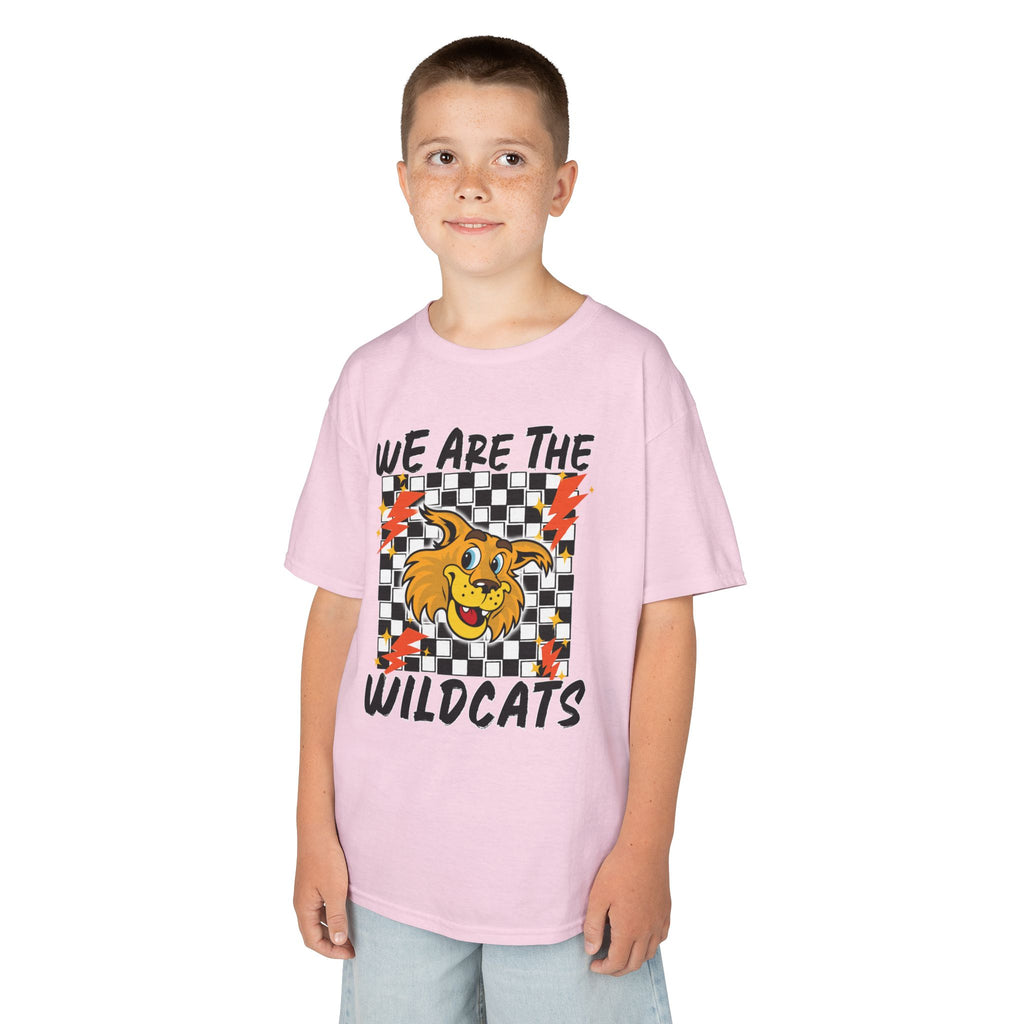 YOUTH  "We Are The Wildcats" Graphic Tee — Checkerboard Mascot Shirt