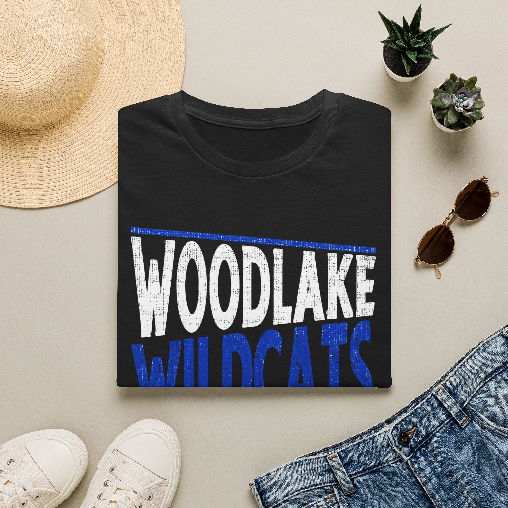 ADULT Woodlake Wildcats T-Shirt — Vintage School Spirit Tee