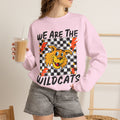 ADULT Wildcats Checkerboard Crewneck Sweatshirt – "We Are The Wildcats" School Spirit Sweater