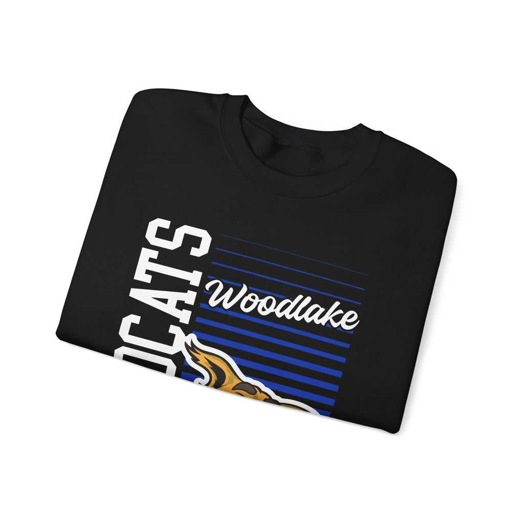ADULT Wildcats Woodlake Crewneck Sweatshirt — Vintage Mascot School Spirit