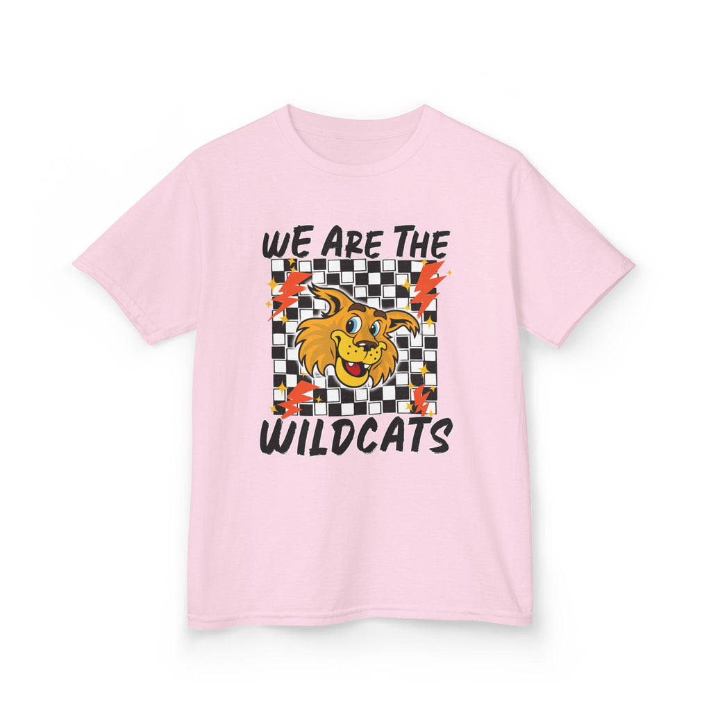 YOUTH  "We Are The Wildcats" Graphic Tee — Checkerboard Mascot Shirt