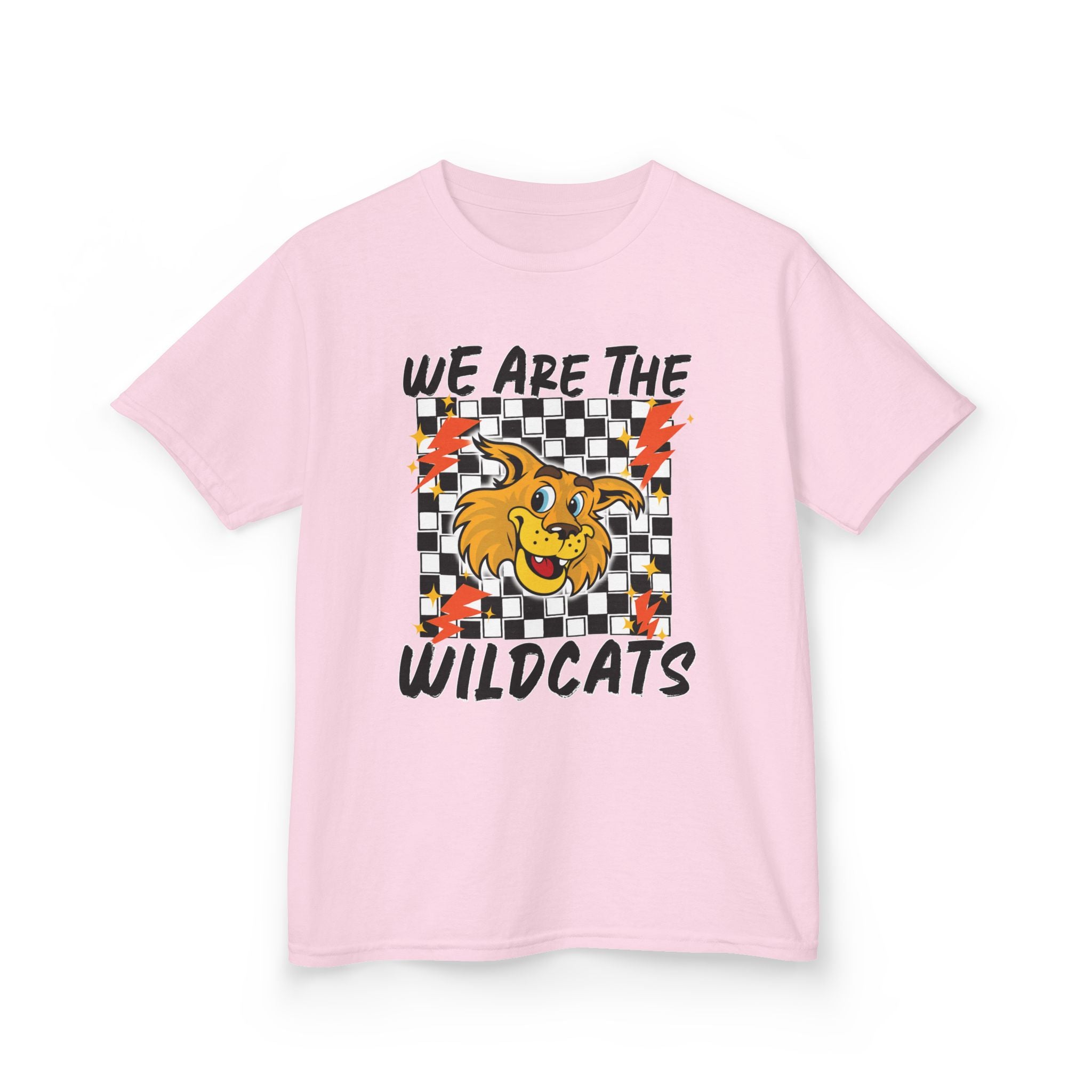 YOUTH  "We Are The Wildcats" Graphic Tee — Checkerboard Mascot Shirt