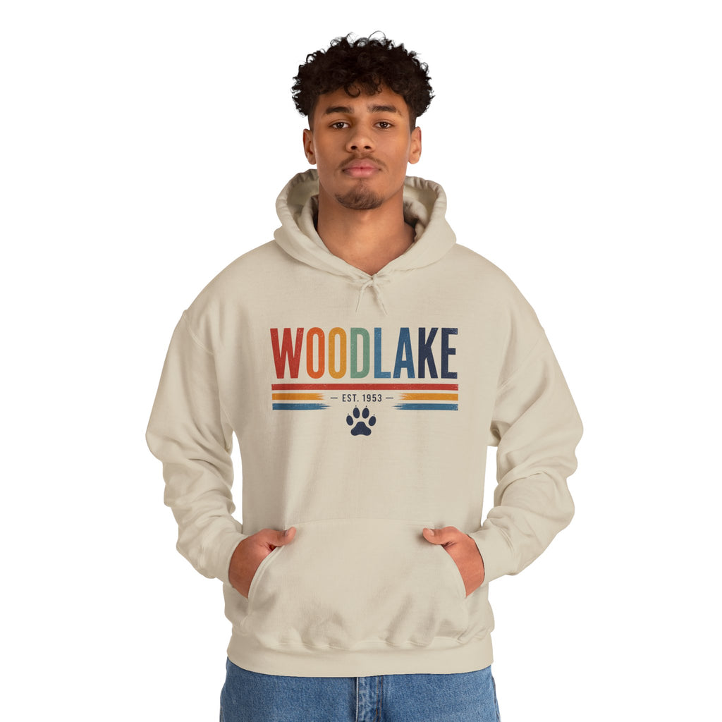 ADULT Woodlake Est. 1953 Hoodie – Retro School Spirit Sweatshirt