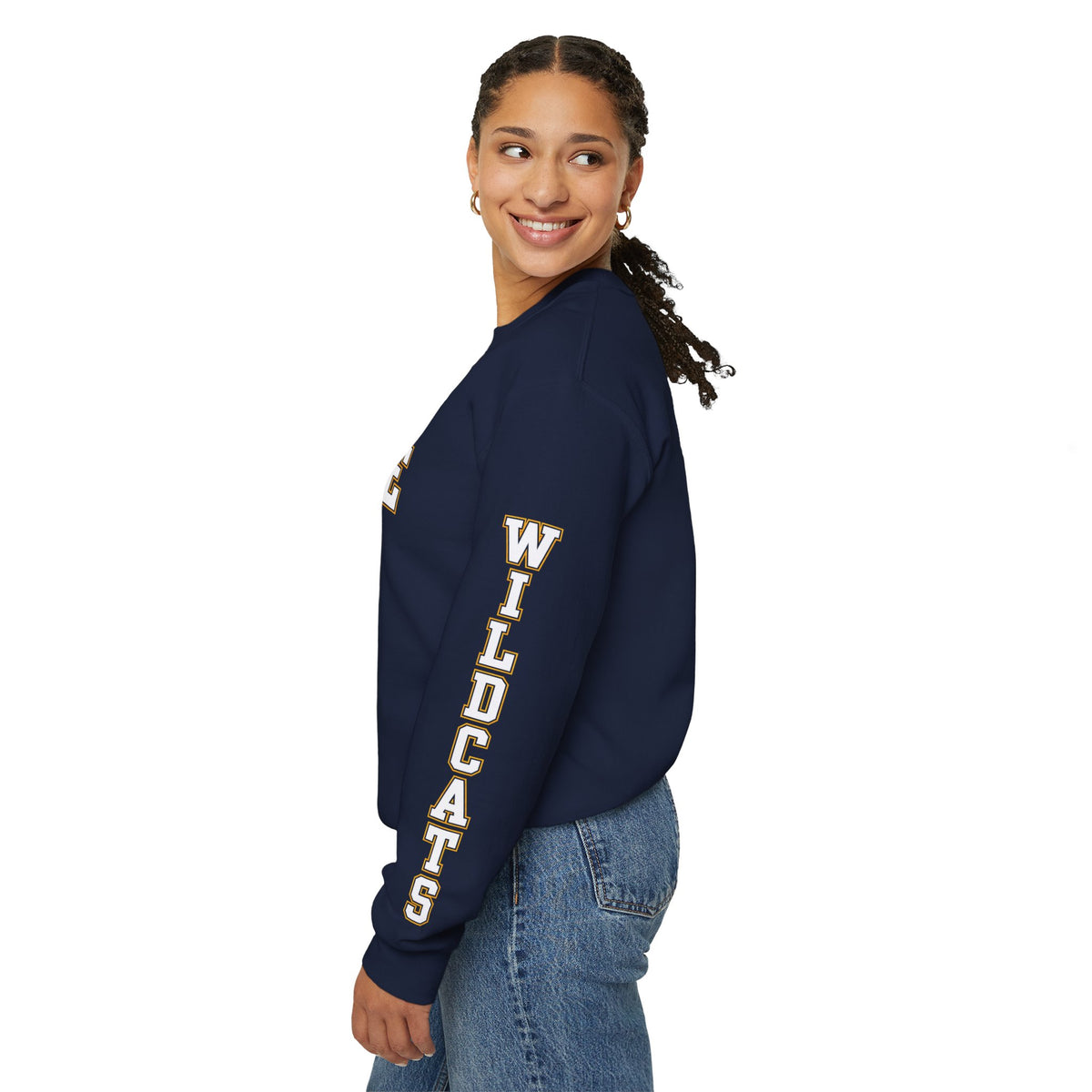 ADULT Woodlake Crewneck Sweatshirt | Collegiate Arc Logo Pullover