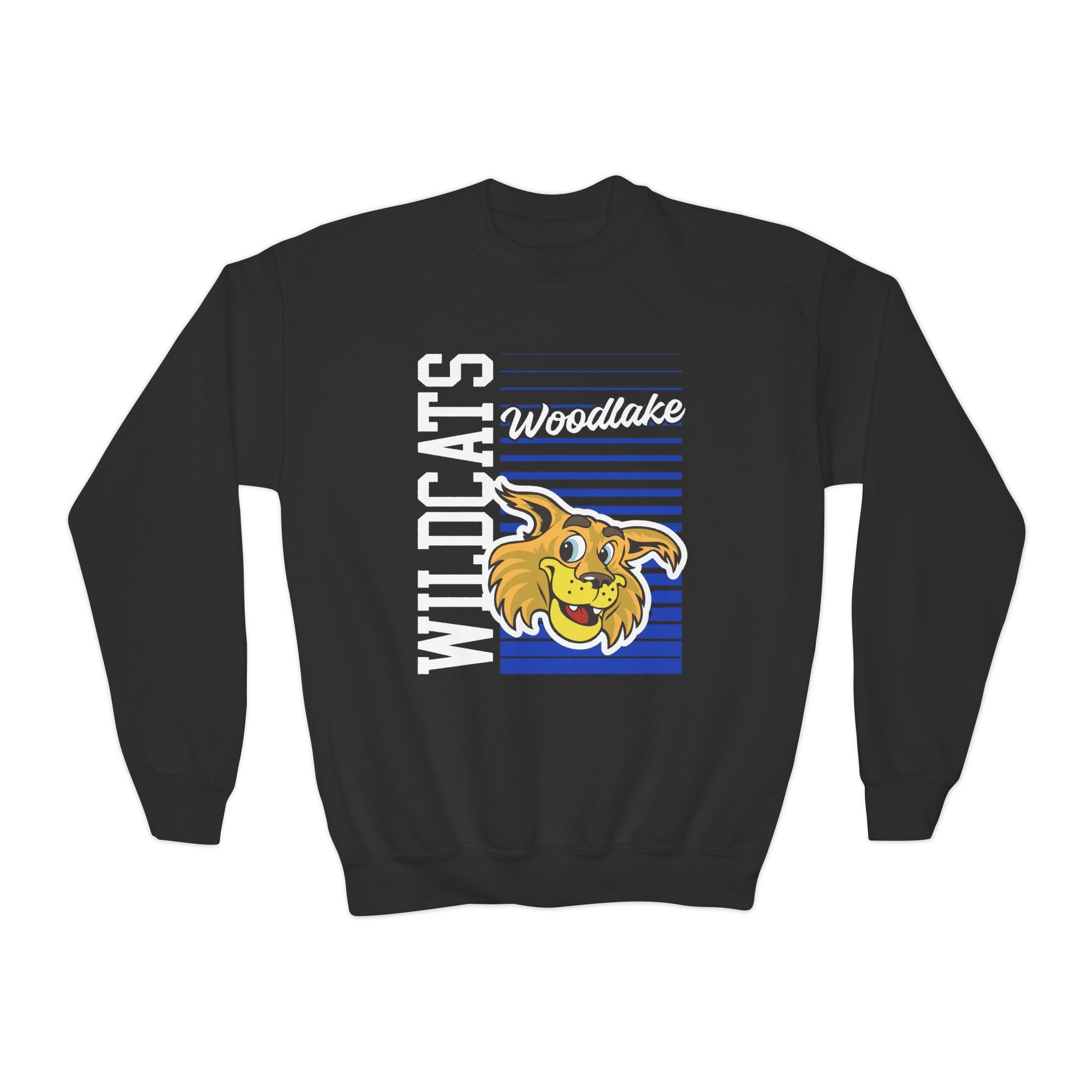 YOUTH Wildcats Woodlake Crewneck Sweatshirt - School Mascot Pullover