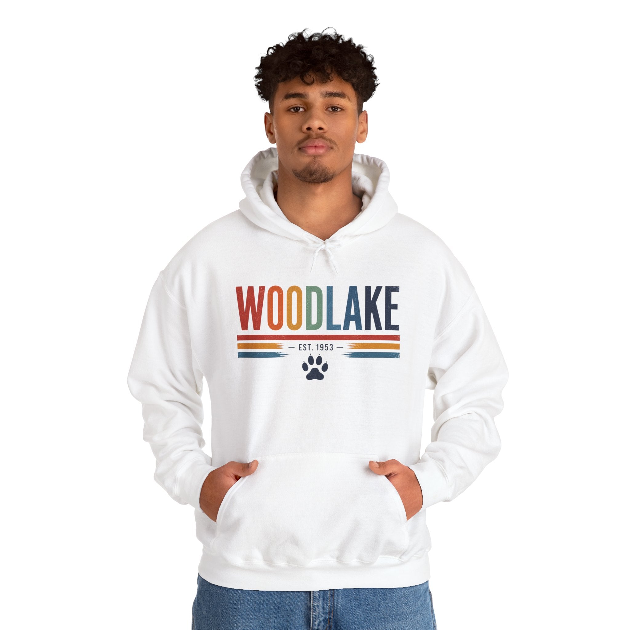 ADULT Woodlake Est. 1953 Hoodie – Retro School Spirit Sweatshirt
