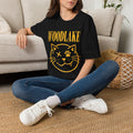 ADULT Woodlake Vintage Cat T‑Shirt — Retro School/Team Spirit Tee